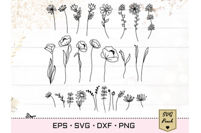 Wildflower 28 plants SVG set