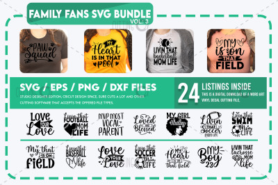 Family Fans Svg Bundle vol 3