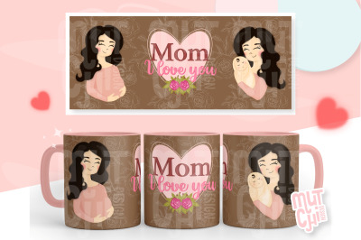 Brown Mothers Day Mug Art