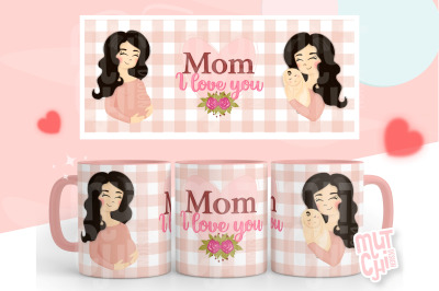 Pink Mothers Day Mug Art