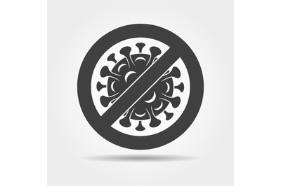 Stop bacteria infected icon