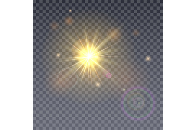 Sun aperture isolated on transparent