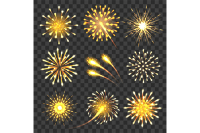 Golden cheers fireworks