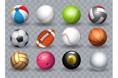 Realistic sports balls