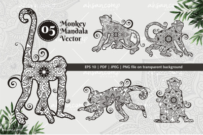 Monkey Mandala Vector Bundle