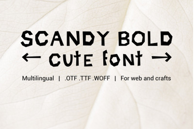 Scandy Bold Cute Font Wed Crafts Nursery in Scandinavian Style
