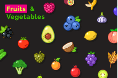 Fruits and Vegetables Icons