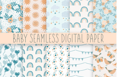 Baby Seamless Patterns | Baby Digital Paper | Baby sublimation Backgro
