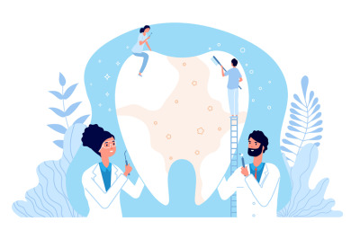 Stomatology concept. Dentist cleaning teeth. Medical dental surgery&2C; d