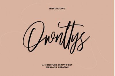 Ownttys Signature Script Font