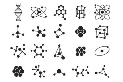 Molecular structure. Science molecules, atom. Chemical bonds symbol. D