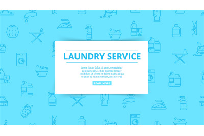 Laundry service. Household service, washing, cleaning pattern. Clean t