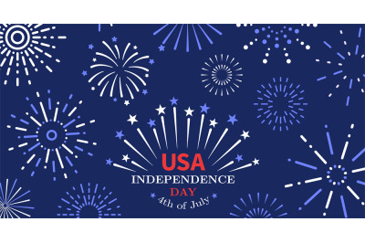 4th of july. Freedom fireworks, usa independence day poster. American