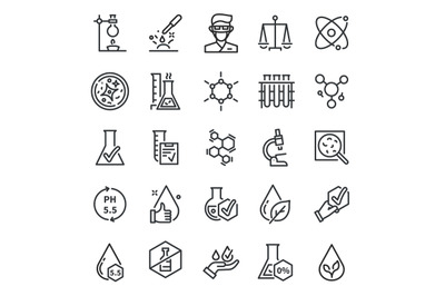 Quality tested icons. Dermatology&2C; artificial free or hypoallergenic s