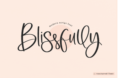 Blissfully - Modern Script Font