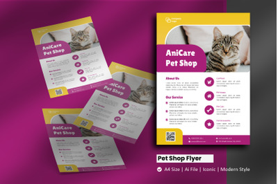 Pet Shop Flyer Brochure Template