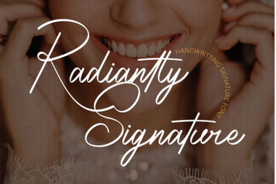 Radiantly Signature - Handwriting Signature Font