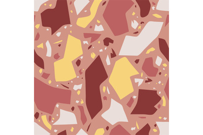 Pink broken stone. Terrazzo pattern, italian style for tiles, fabrics