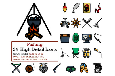 Fishing Icon Set