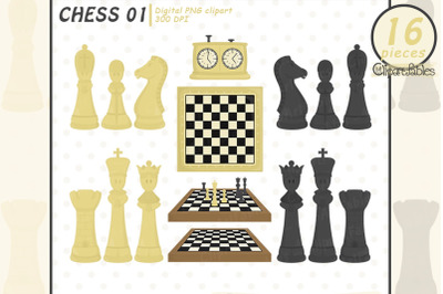 Cute CHESS clipart, Sport clip art, Chess pieces