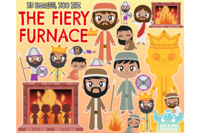 The Fiery Furnace Clipart - Lime and Kiwi Designs