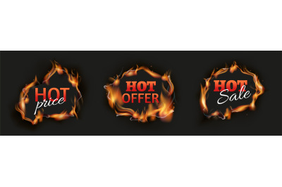Burn holes. Hot sale black banners, season discount flame template. Re