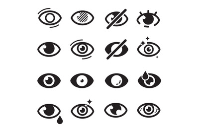 Eyes icon. Optical care symbols eyesight vision cataract blinds good l