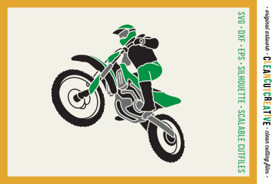 Motocross Dirt Bike design - SVG DXF EPS PNG - Cricut & Silhouette 