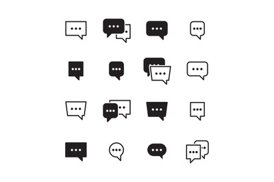 Dialog bubbles. Talking chatting box icons vector dialog pictogram for