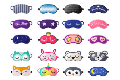 Sleeping mask. Funny clothes for sleepover rest relax night accessorie