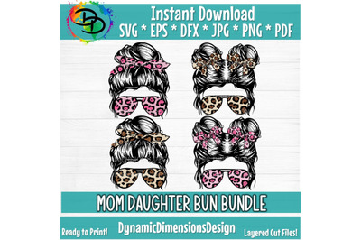 Momlife Png Svg, Messy Bun Hair svg png, Layered Mom Skull Svg Png, Mo