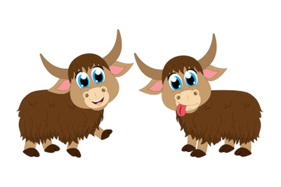 cute yak animal cartoon