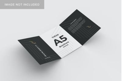 A5 Trifold Mockup V1