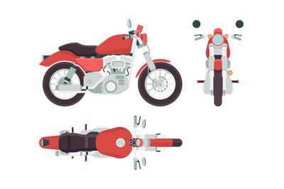 Motorbike side view. Cycle transportation freedom moto route vehicle s