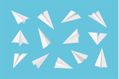 Paper plane. Rockets jet aircraft air transport from paper 3d origami