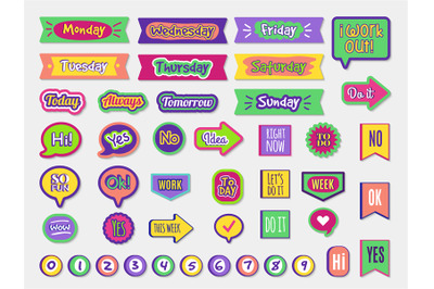 To do stickers. Planner sticky paper organizer labels badges for agend