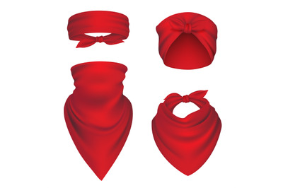 Bandanas realistic. Headbands for bikers sport protection gangster sca