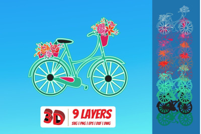 3D Bicycle SVG