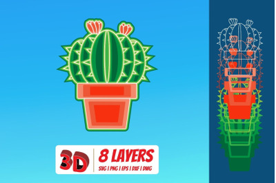 3D Cactus SVG