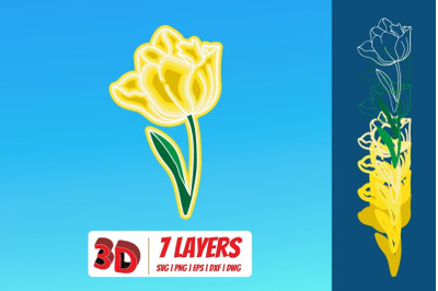 3D Tulip SVG