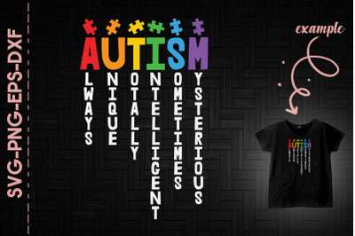 Autism Always Unique Totally