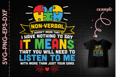 Non-Verbal You Need To Listen More