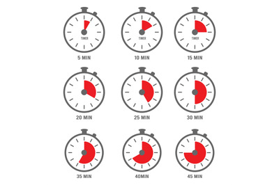 Minutes icon. Hour clock symbols 10 times 5 minutes 20 numbers day fiv