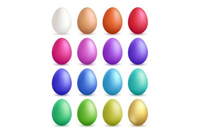 Colored eggs. Happy easter symbols collection vector colorful eggs