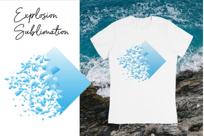 Explosion Sublimation design. Summer T shirt clipart