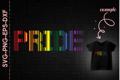 Pride Barcode LGBTQ Support Love Pride