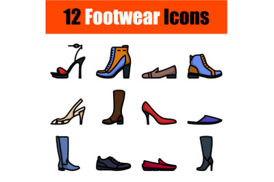 Footwear Icon Set