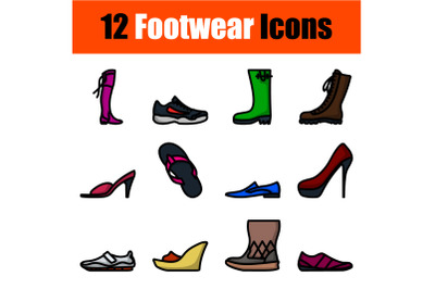 Footwear Icon Set