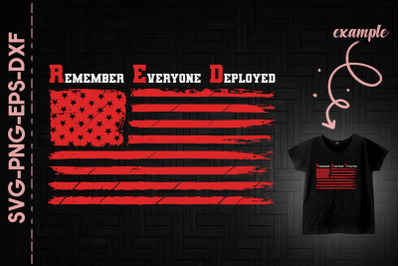 Remember Everyone Deployed Veteran RED