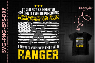 I Own It Forever The Title Ranger USA